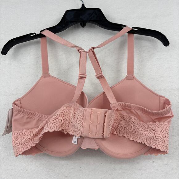 Auden The Daydream Bra Size 40C Blush Pink Demi Underwire Lined Convertible - Picture 4 of 11